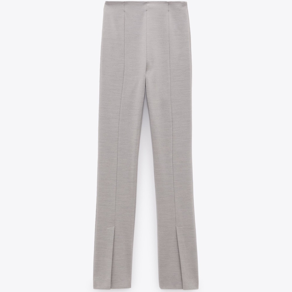 zara legging slit hem pants